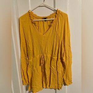 Torrid golden yellow long sleeve blouse
